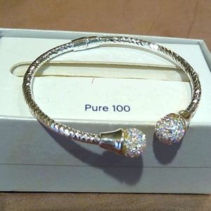 Silverworks Hinged CZ Bracelet